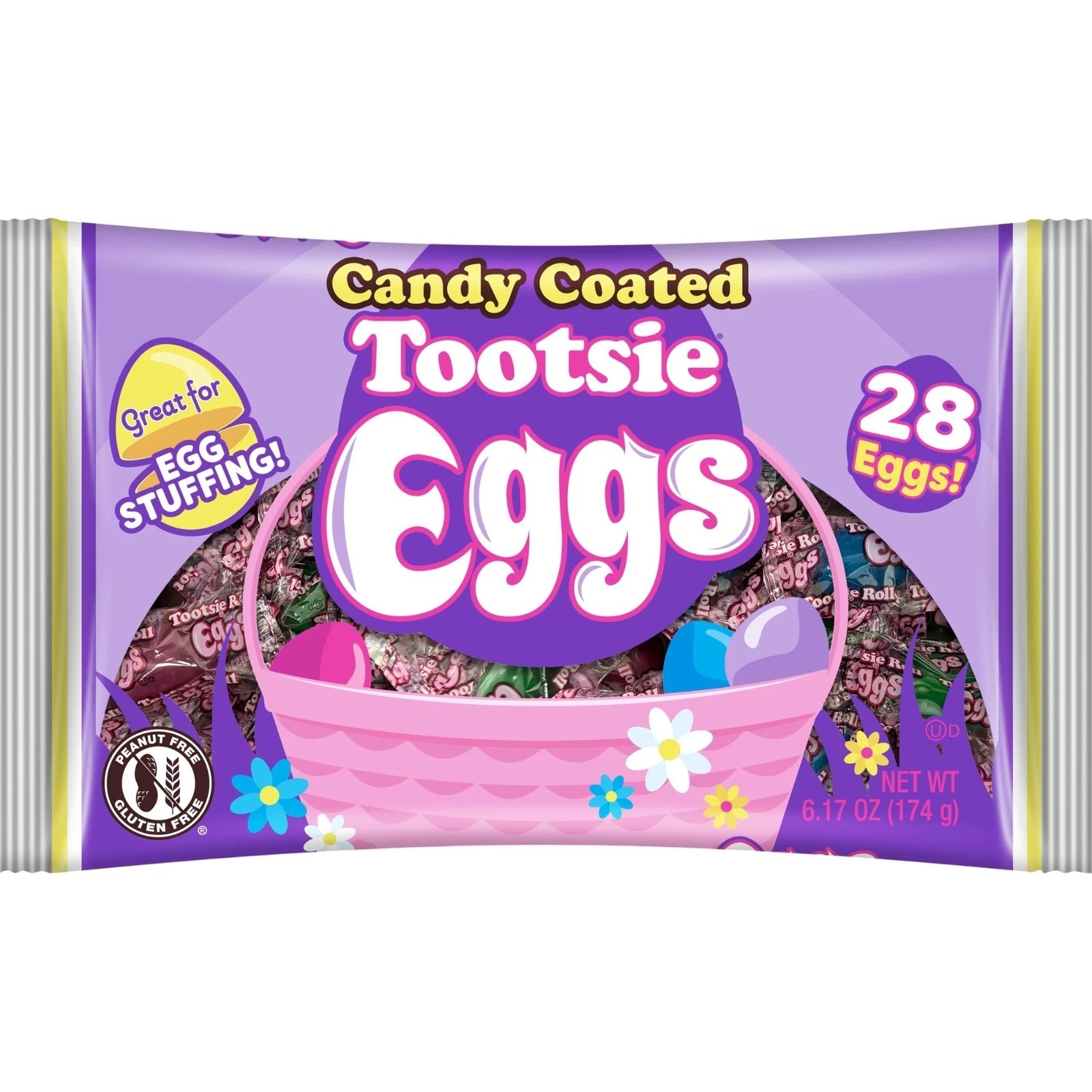 6.17oz/28ct Bag TOOTSIE Eggs Easter Candy Coated Chocolate Seasonal Variety Pack thumbnail