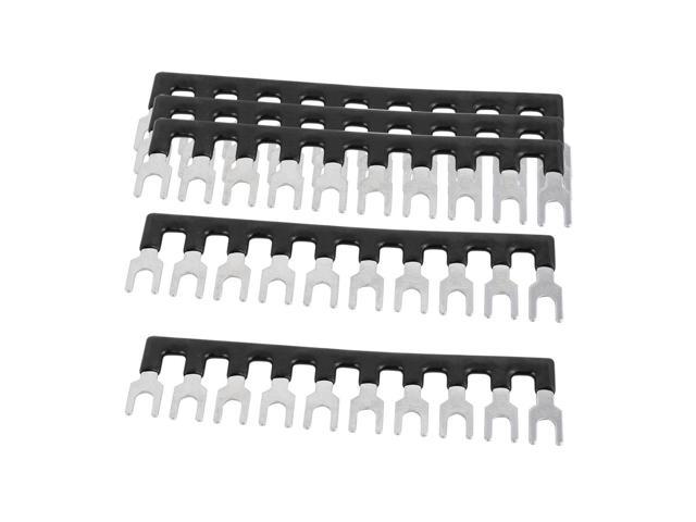 5PCS TBD-20A 6mm Pitch 10 Position PCB Terminal Block Strip Barrier Black
