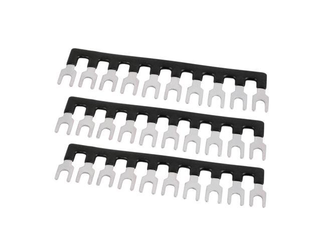 3PCS TBD-20A 6mm Pitch 10 Position PCB Terminal Block Strip Barrier Black