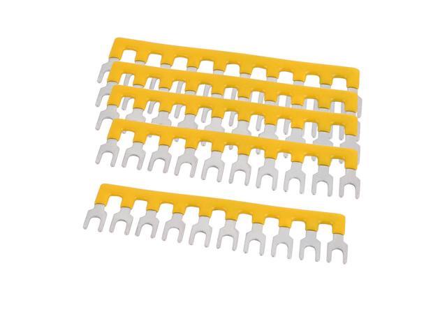 5PCS TBD-20A 6mm Pitch 10 Position PCB Terminal Block Strip Barrier Yellow