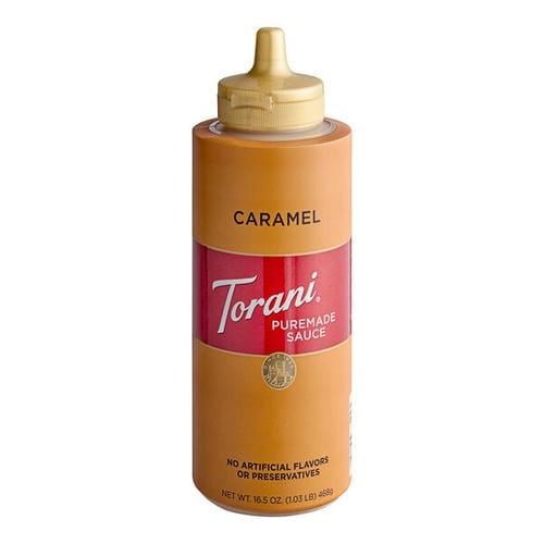 Torani Puremade Caramel Sauce, Premium Buttery Dessert & Coffee Topping, 12 Fl Oz (355 Ml) Squeeze Bottle 12 Fl Oz (355 Ml)