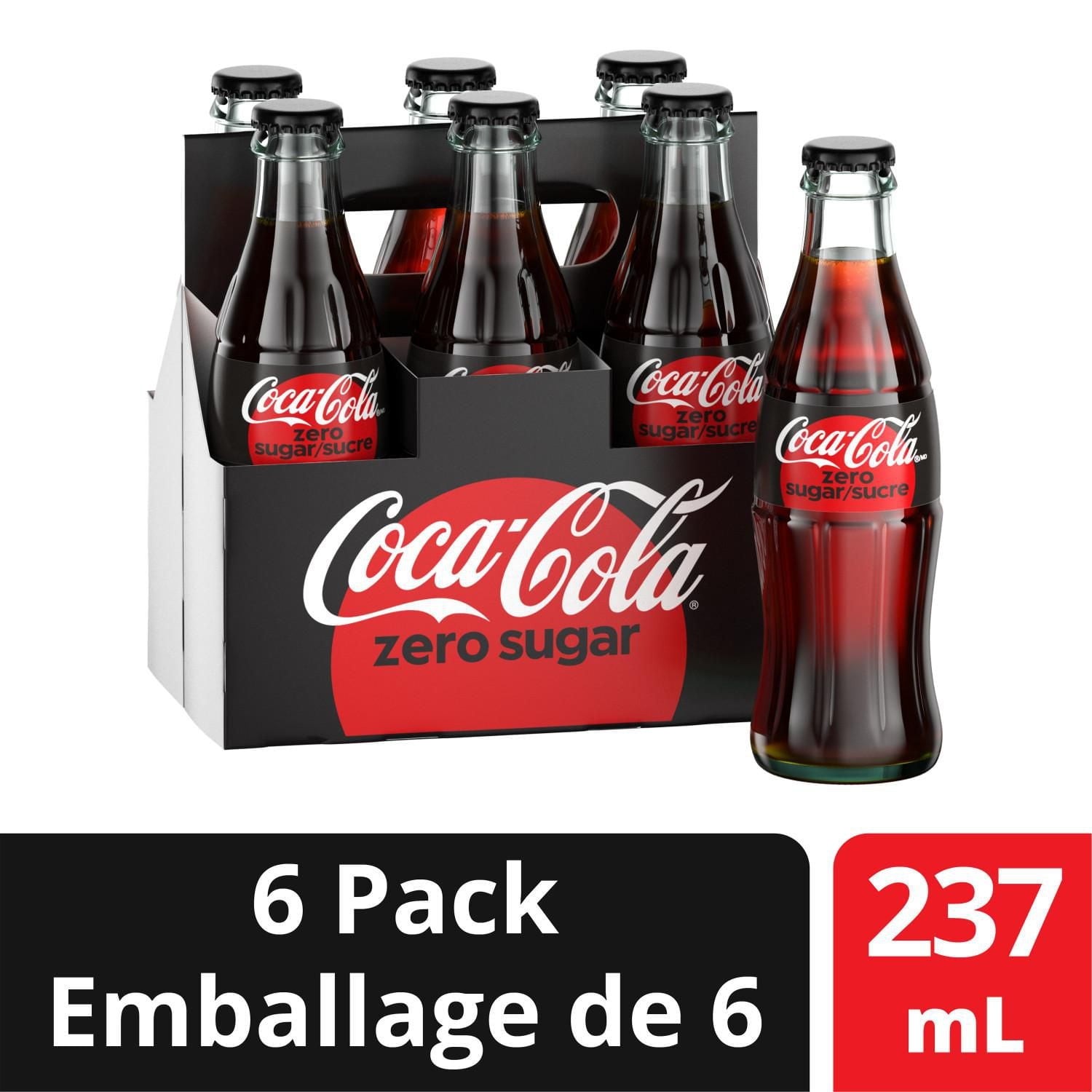 Coca-Cola Zero Sugar 237ml Glass Bottles, 6 Pack 237 Ml