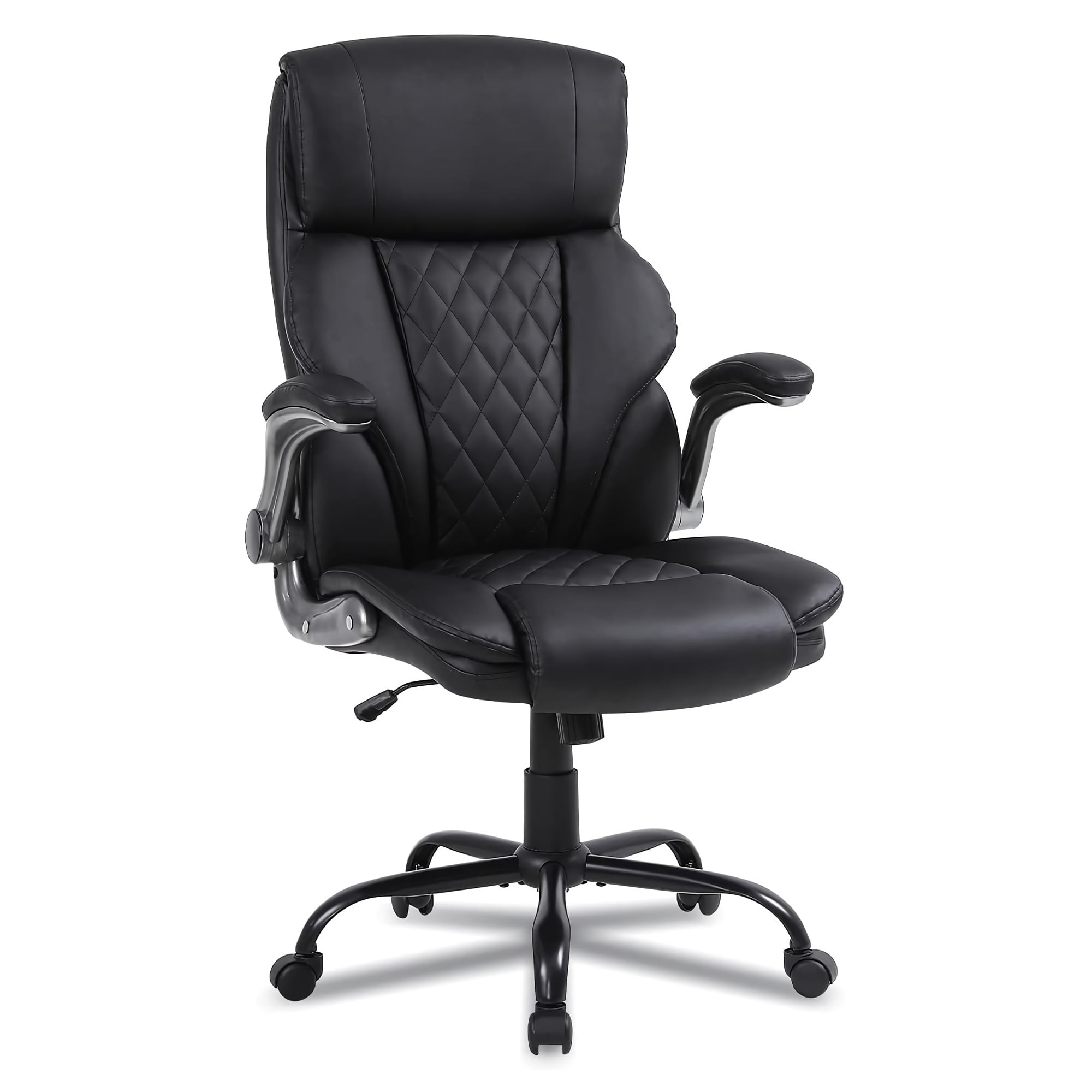 Toytexx Office Chair, Adjustable Swivel Chair with Pu Leather, High-Back Lumbar Support, Flip-up Armrests for Home, Office - Gd-9335 Other