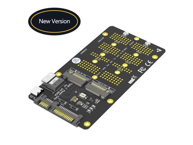2 in 1 Combo M.2(NGFF) NVMe SSD/SATA-Bus SSD to SFF-8654 and SATA Adapter Support M.2 Key B/B+M SATA Bus SSD 2230 2242 2260 2280