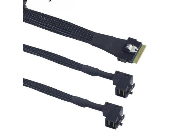 For MINI SAS Slimline SFF-8654 8i 4.0 to 2 Ports SAS HD SFF-8643 Adapter Cable