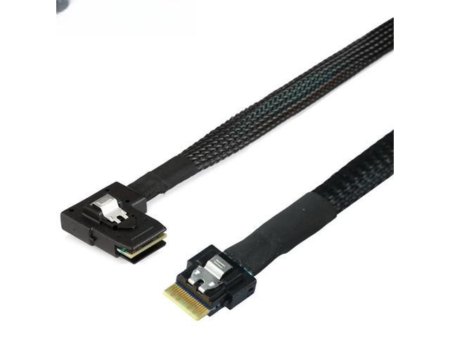 For High-speed SlimSAS 4.0 SFF-8654 4i to SAS SFF-8087 Left Angle Adapter Cable for High-PerFOR Mance Servers