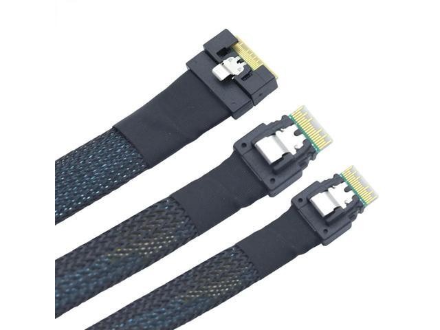For Slimline SAS SFF-8654 8I 74pin All-inclusive Interface Anti-slant Insertion to 2 Ports 38pin SFF-8654 Dual 4I Server Cable