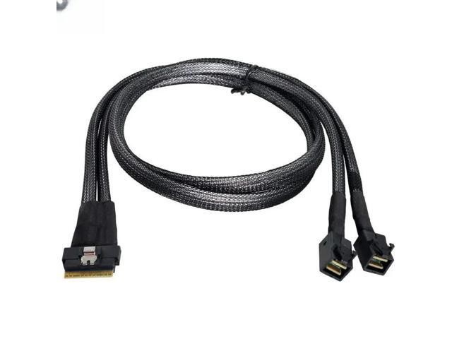 For MINI SlimSAS SFF-8654 8i 4.0 to 4X SAS SFF-8643 Server Con Tion Cable