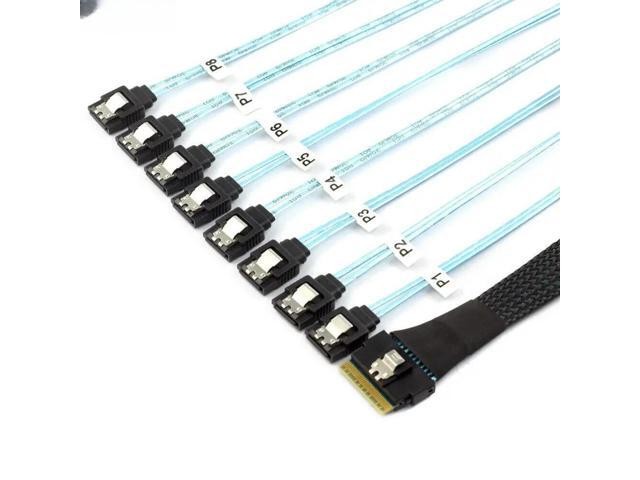 For PCI-E Slimline SAS SFF-8654 8I to 8X SATA Server Hard Drive Conversion Cable