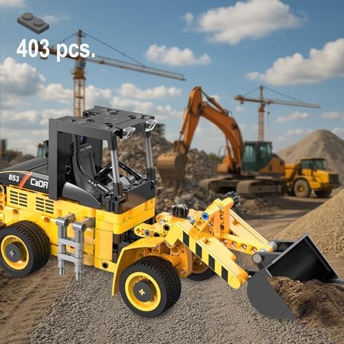 JAMARA 402887 CADA Wheel Loader 1:15 Bricks - Construction Vehicles from 8 Years, Technical Toy for Children, Gift Idea for Children, Vehicle in Clamp thumbnail