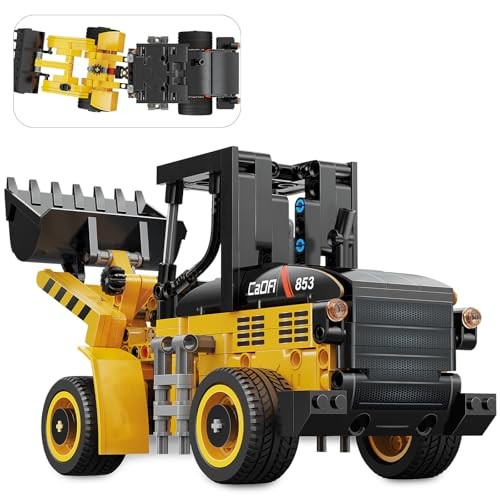 JAMARA 402887 CADA Wheel Loader 1:15 Bricks - Construction Vehicles from 8 Years, Technical Toy for Children, Gift Idea for Children, Vehicle in Clamp thumbnail