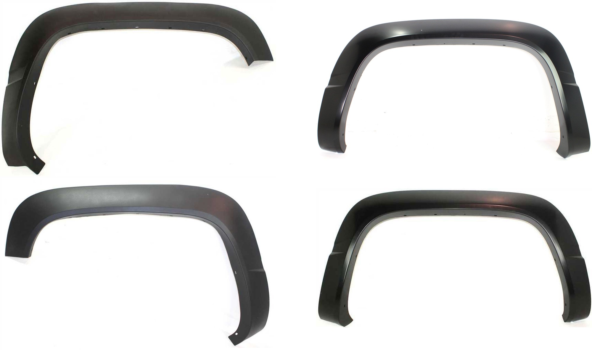 Replacement Fender Flares Plastic Primed, Front & Rear, Driver Passenger Side, 1-year Unlimited-mileage Warranty SET-5796-4