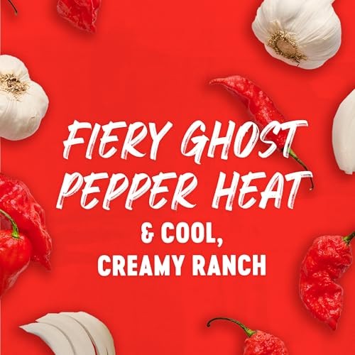 Frank’s RedHot Hot Sauce, Ghost Pepper Ranch, Squeeze Bottle, Hot Heat, Ghost Pepper Heat and Cool, Creamy Ranch, Squeeze on Burgers, Pizza, Salads, thumbnail