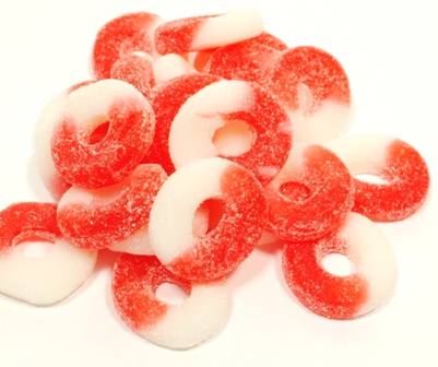 Cherry Gummi Rings - 18 Lb Case