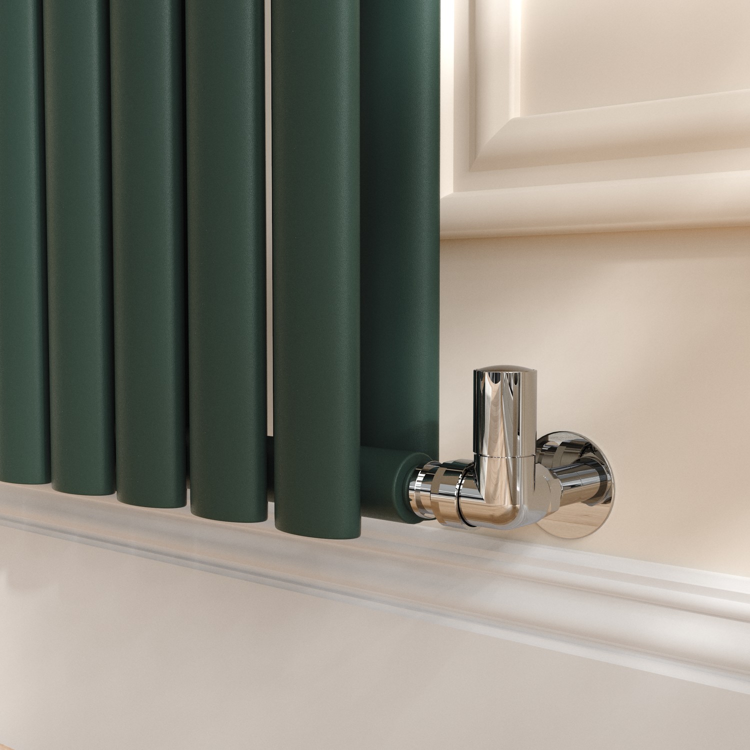 Sorrento Evergreen Vertical Oval Designer Radiator 1800x590mm Double Panel 6229 BTU thumbnail