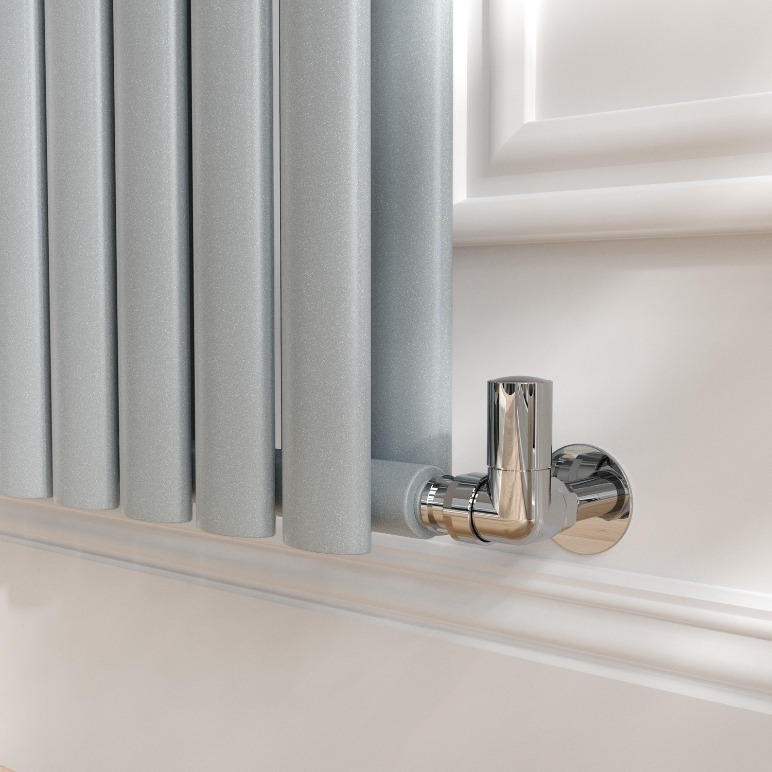 Sorrento Salt & Pepper Vertical Oval Designer Radiator 1800x590mm Double Panel 6229 BTU thumbnail