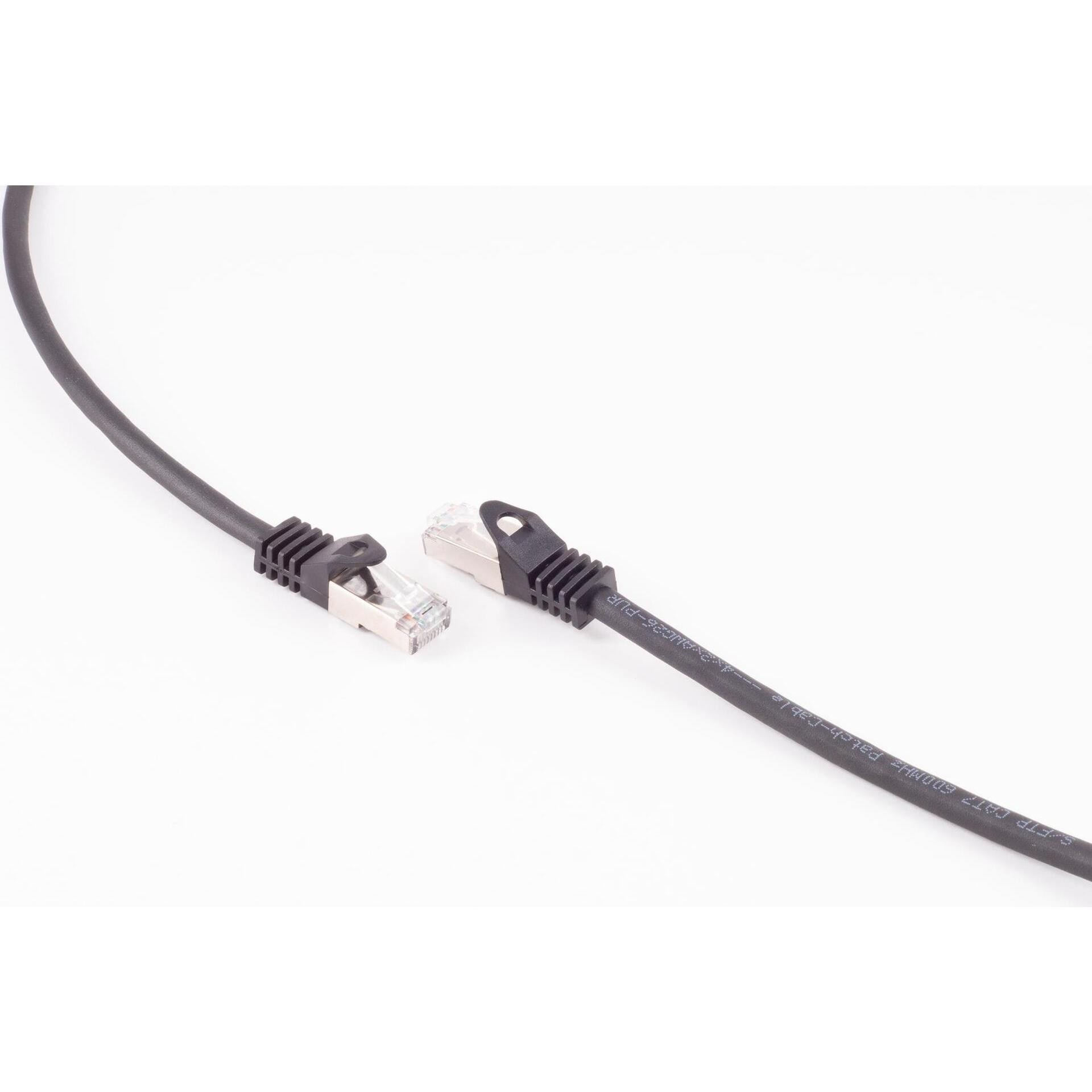 Shiverpeaks Patchkabel PUR, Kat. 6A , S/FTP, 3,0 M, Schwarz