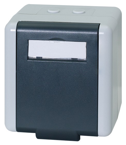 LogiLink Outdoor Surface-mounted Box for 2 RJ45 Cat.6A Keystone Module