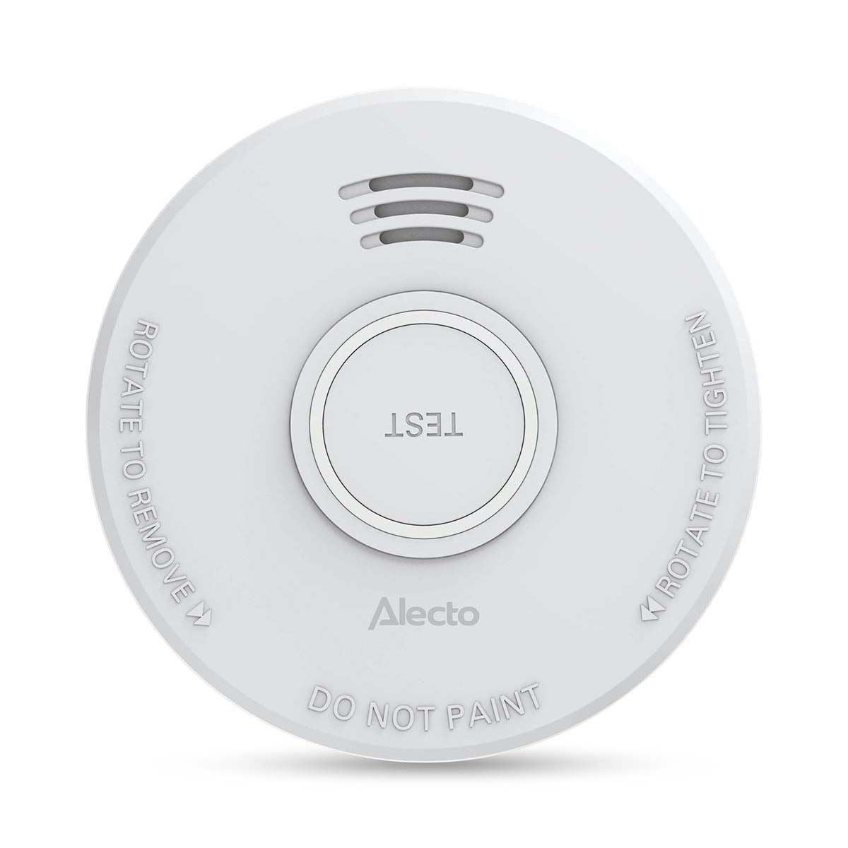 Alecto SD110 Smoke Detector with Hush Button | >85 DB | Battery Powered | EN14604:2005/AC:2008 | White |2 Pack thumbnail