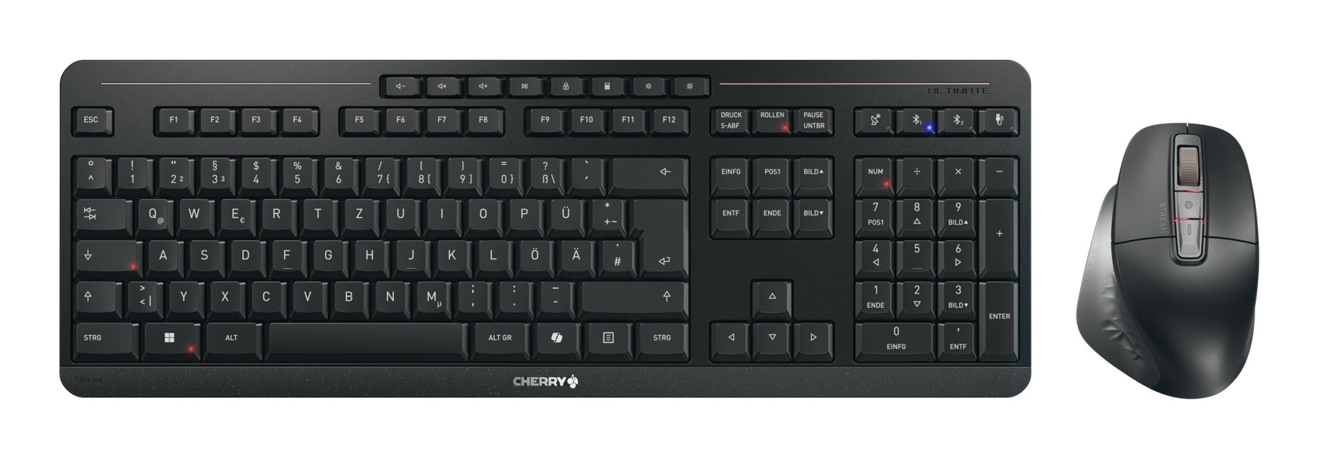 CHERRY Stream Desktop Ultimate Keyboard Mouse Included Home/Office USB