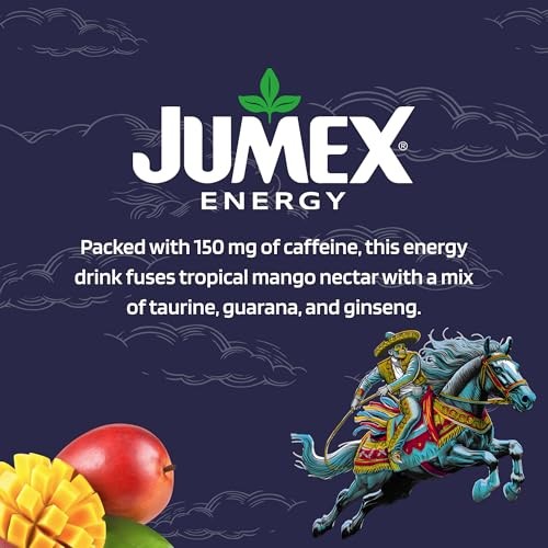 Jumex Mango Nectar Energy Drink, 150 Mg of Caffeine, Real Fruit Juice, 15 Fl Oz (Pack of 12) thumbnail