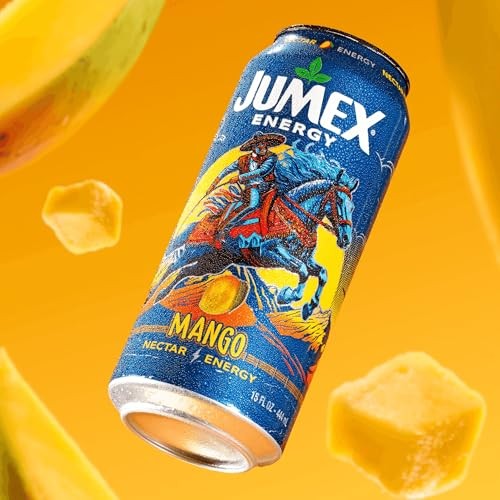 Jumex Mango Nectar Energy Drink, 150 Mg of Caffeine, Real Fruit Juice, 15 Fl Oz (Pack of 12) thumbnail