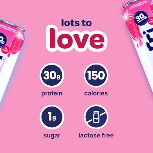 Nurri - 30g Protein Ultra Filtered Milk Shake – Strawberry - Lactose Free, Low Sugar, 150 Calories, 10 Vitamins and Minerals - 11 Fl Oz, 10 Cans thumbnail
