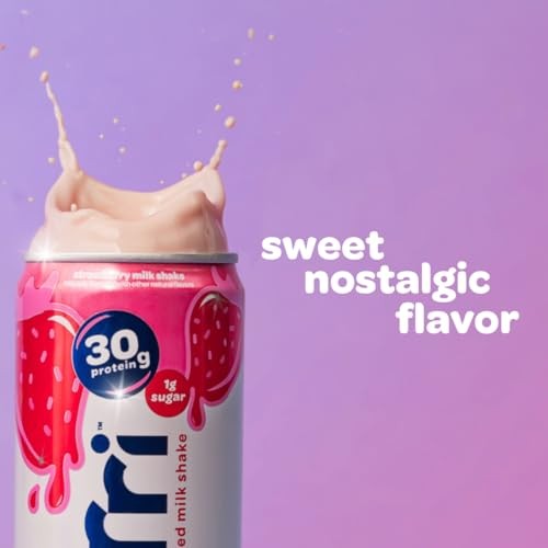 Nurri - 30g Protein Ultra Filtered Milk Shake – Strawberry - Lactose Free, Low Sugar, 150 Calories, 10 Vitamins and Minerals - 11 Fl Oz, 10 Cans thumbnail