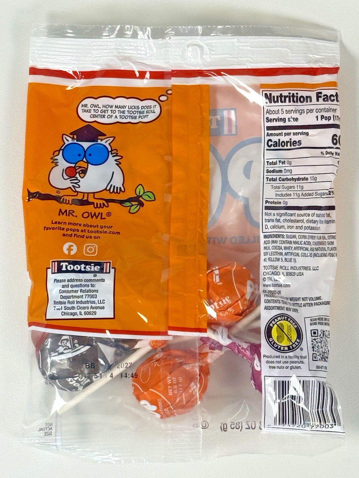 Tootsie Roll Pops Assorted Flavor Candy Lollipops Suckers 3 Oz Bag thumbnail