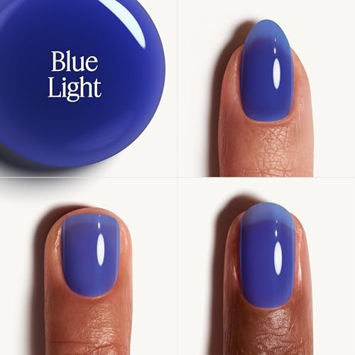 Essie Nail Art Studio Glass Nails Collection Nail Polish - Blue Light - 0.46 Fl Oz: Vegan, High Shine, Semi-Sheer thumbnail