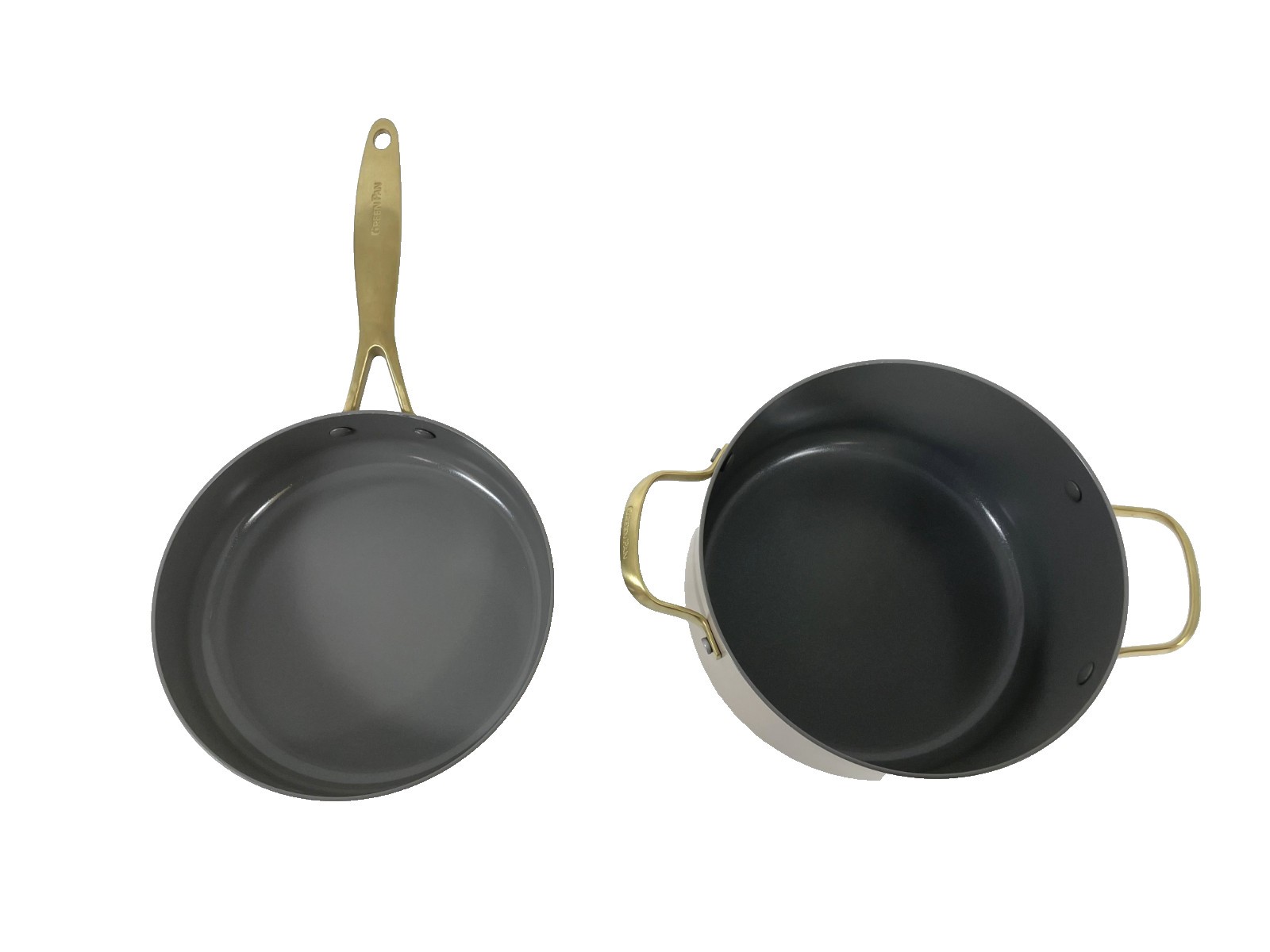 GreenPan Jewel Pro 11-Piece Cookware Set Hard Anodized Nonstick Taupe - CLEAN