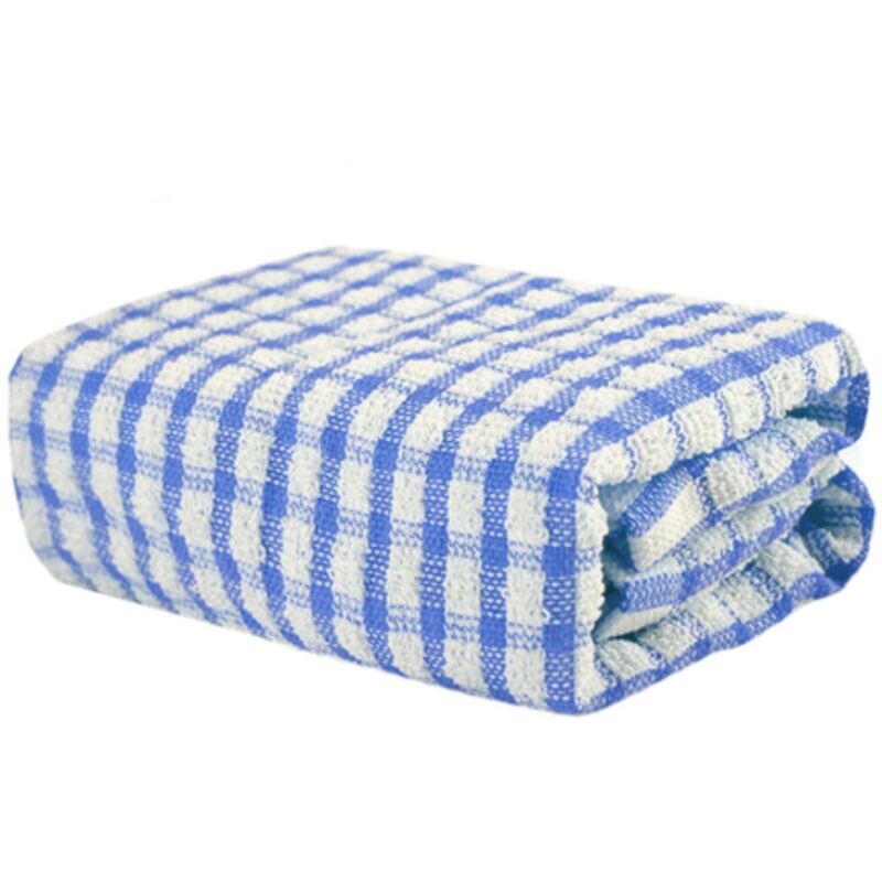 Lot De 1 Torchons De Cuisine 100% Coton Pour La Vaisselle, Le Récurage, Le Nettoyage (bleu)   30 X  30  Cm