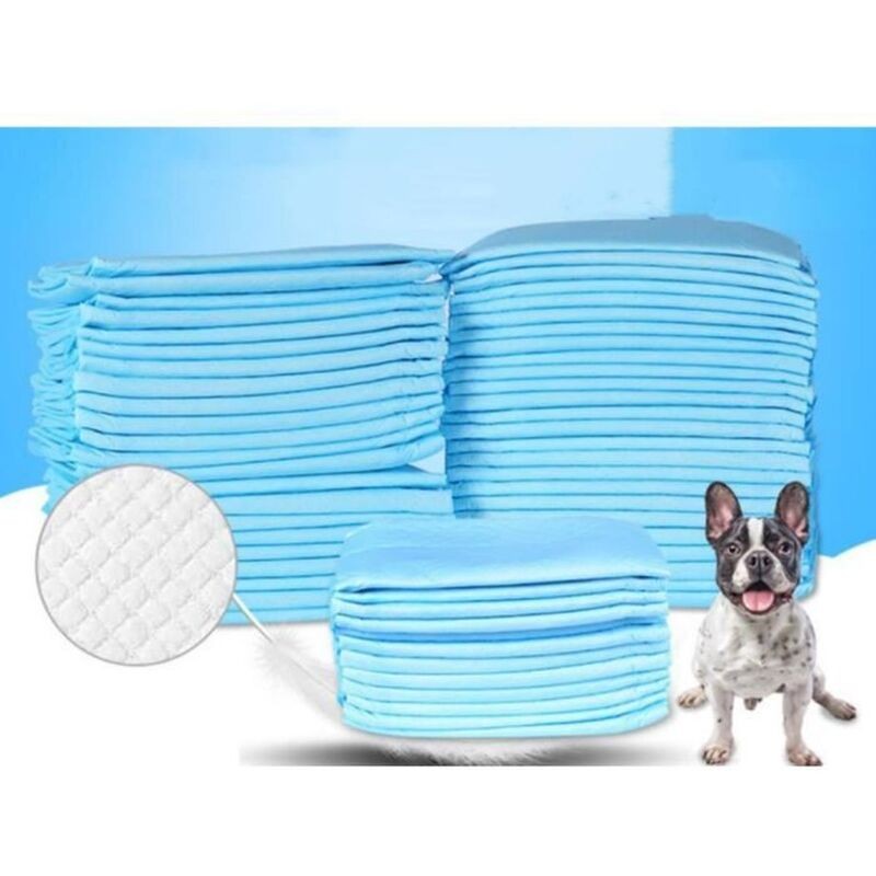 Lot De 100 Tapis Educateurs Pour Chiens Tapis Absorbant Jetable Pour Apprentissage De La Propreté D'animaux S/3345cm Bleu