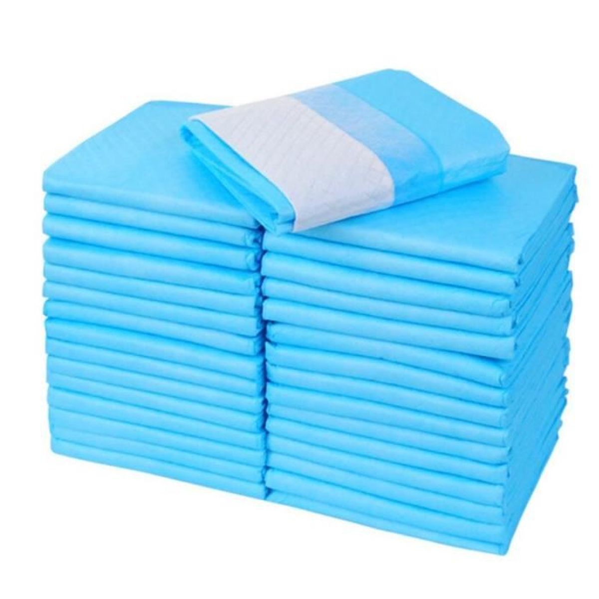 Lot De 100 Tapis Educateurs Pour Chiens Tapis Absorbant Jetable Pour Apprentissage De La Propreté D'animaux S/3345cm Bleu thumbnail