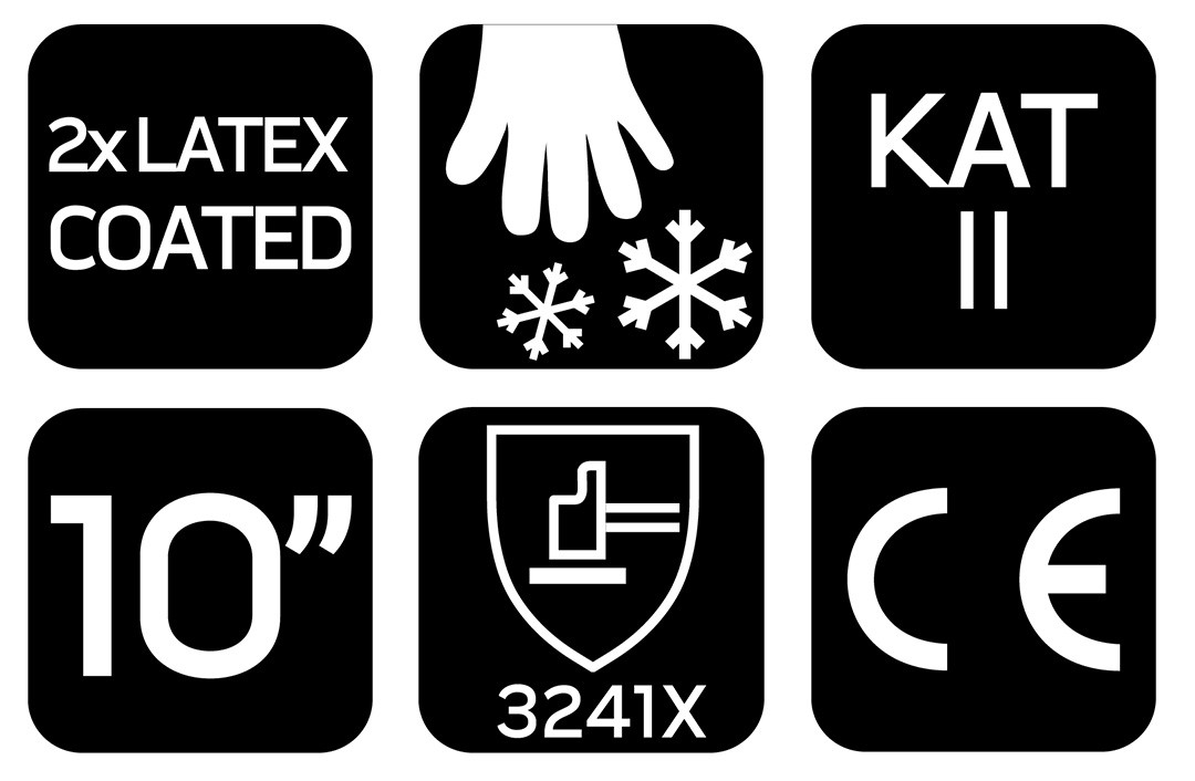 Gants De Travail Isolants, Polyester Enduit De Latex (2 Couches), 3241x, Taille 10 thumbnail
