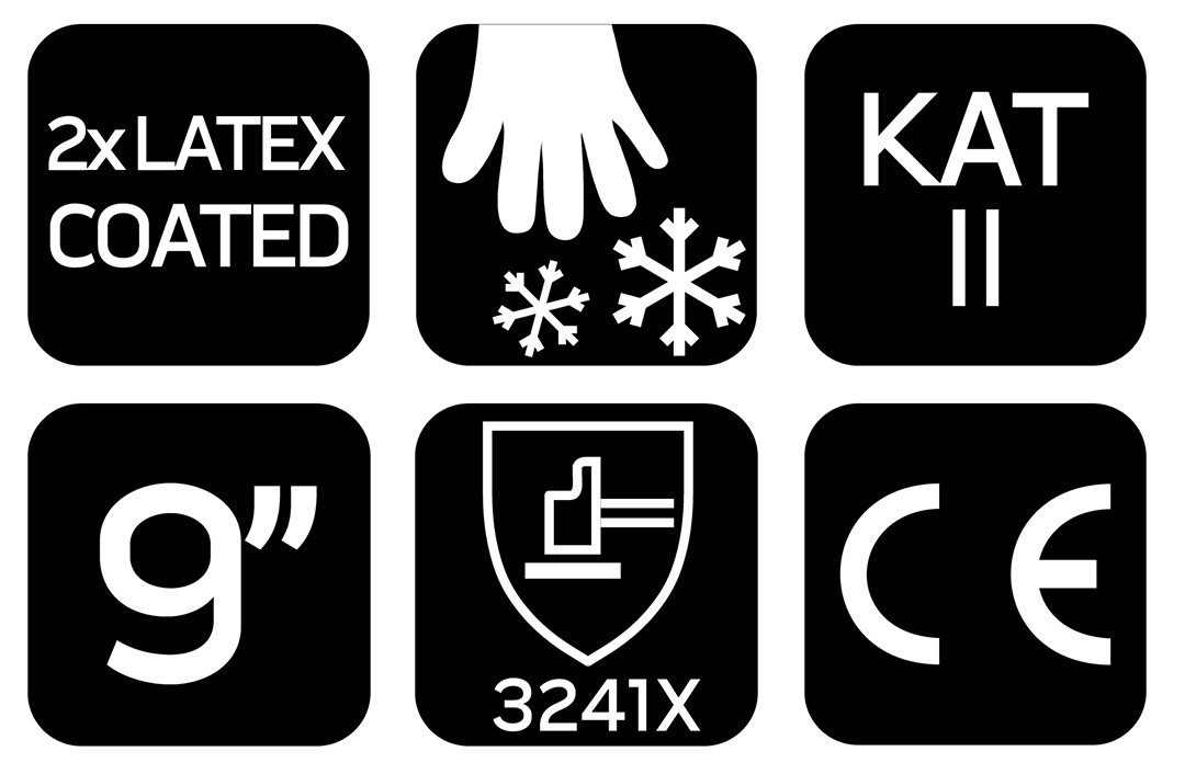 Gants De Travail Isolants, Polyester Enduit De Latex (2 Couches), 3241x, Taille 9 thumbnail