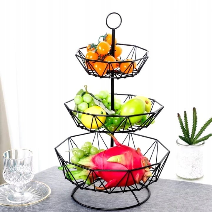 Corbeille À Fruits À 3 Niveaux Brunbeste Bb-3439 thumbnail