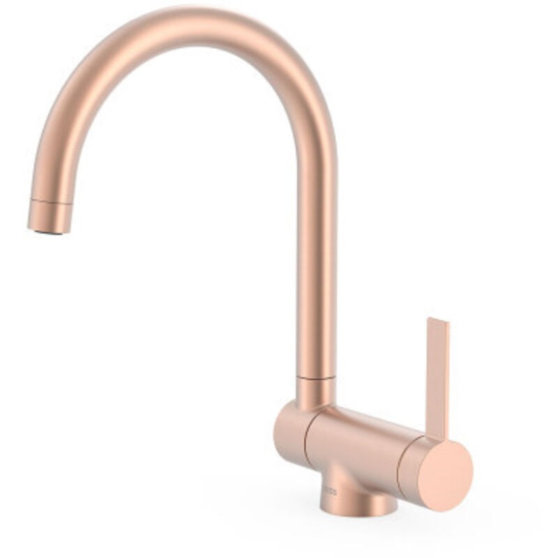 Mitigeur Cuisine À Bec Rabattable or Rose Mat 24k - Tres 23033502opm