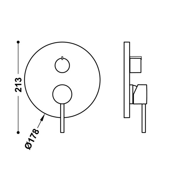 Mitigeur Douche Pour Boîtier Encastré Rapid‑box 3 Voies or Rose Mat 24k - Tres 26227310opm thumbnail