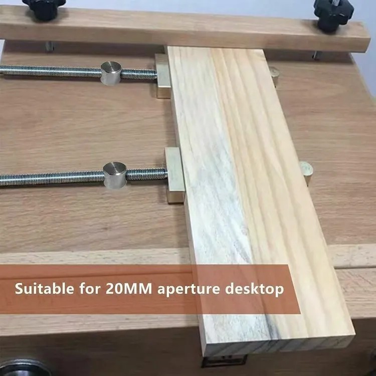 Lot De 2 Pinces De Serrage Rapides Pour Établi De Table Avec 4 Chiens De Banc Pour Trou De 20 Mm, butée D'Établi De Positionnement À Faire Soi-mê thumbnail