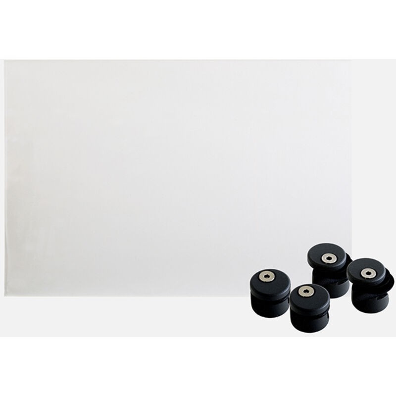 Panneau De Protection Avec 4 Supports Noir, Kordo