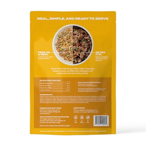 Jinx Chicken Dog Wet Food, Meal or Mix in Dog Toppers for Dry Food, Made with Real Chicken, Bone Broth & Brown Rice, No Fillers, Puppy, Adult, Senior, thumbnail