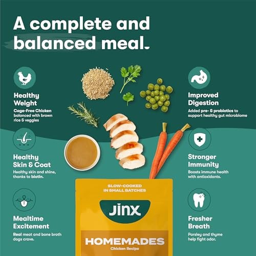 Jinx Chicken Dog Wet Food, Meal or Mix in Dog Toppers for Dry Food, Made with Real Chicken, Bone Broth & Brown Rice, No Fillers, Puppy, Adult, Senior, thumbnail