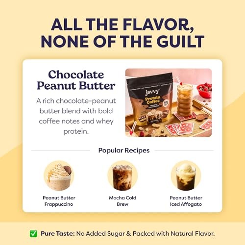 Chocolate Peanut Butter Protein Iced Coffee - Premium Whey Protein & Instant Iced Coffees - 100% Natural Cold Brew - Zero Artificial Flavors & Sweeten thumbnail