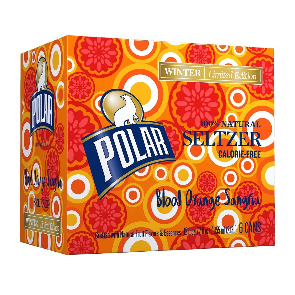 Polar Blood Orange Sangria Seltzer Water - 6pk/12 Fl Oz Cans