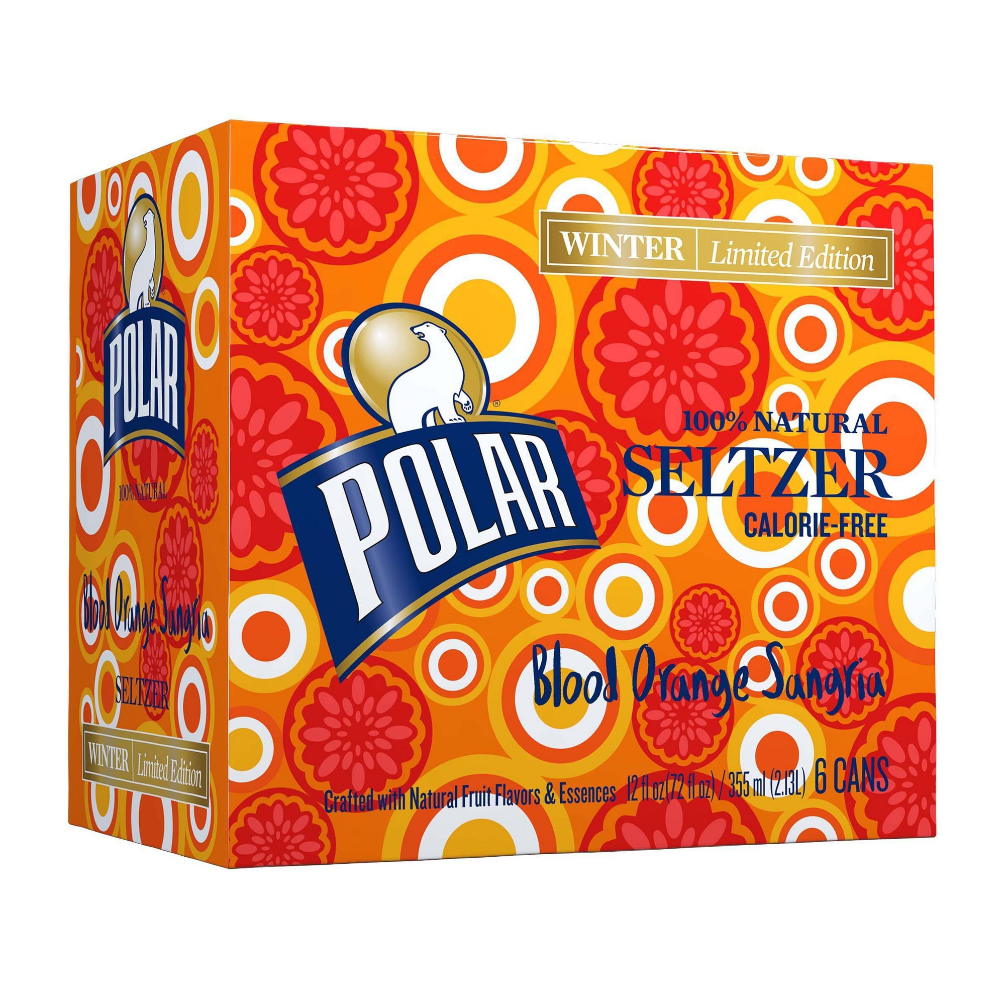 Polar Blood Orange Sangria Seltzer Water - 6pk/12 Fl Oz Cans thumbnail