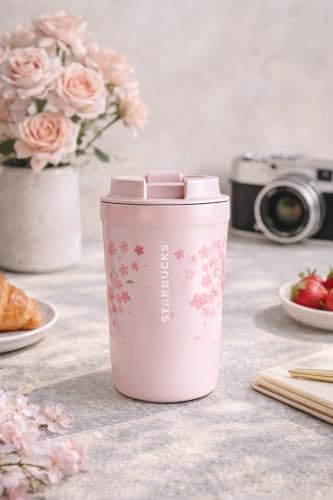 Starbucks Cherry Blossom 2026 Stainless Steel Tumbler 12 Oz - Pink Coffee Cup for Hot & Cold Drinks thumbnail