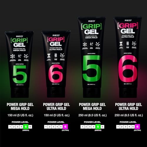 Red by Kiss Power Grip Gel – Long-Lasting Hold, Frizz-Free, High Shine, Protein Complex, Edge Control & Curl Definition (Ultra Hold, 5 Oz) thumbnail