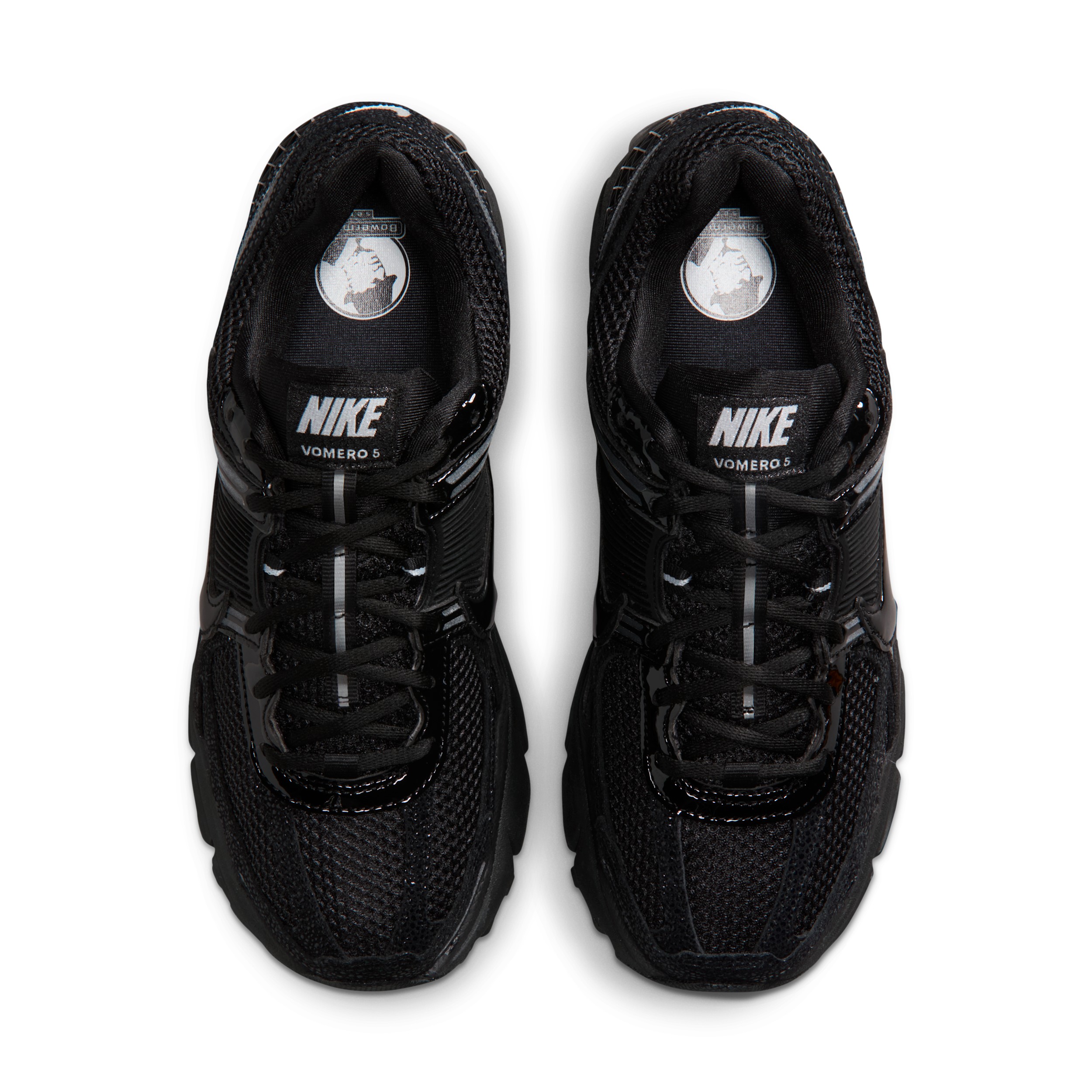 Nike Women's Zoom Vomero 5 Casual Shoes in Black/Metallic Silver/Anthracite Size: 5.5 thumbnail
