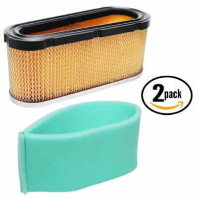 2-Pack Replacement Briggs & Stratton 28M707-1128-E1 Engine Air Filter & Pre-Cleaner - Compatible Briggs & Stratton 496894S Filter & 272403S Pre-Filter